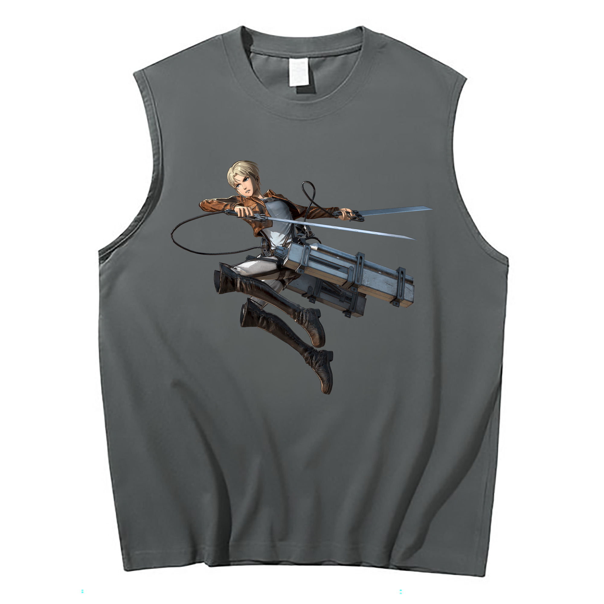 （画像用） 進撃の巨人 Attack on Titan コットン100％タンクトップ（フロントプリント）